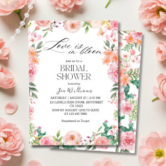 Love in Bloom Spring Garden Floral Bridal shower Invitation