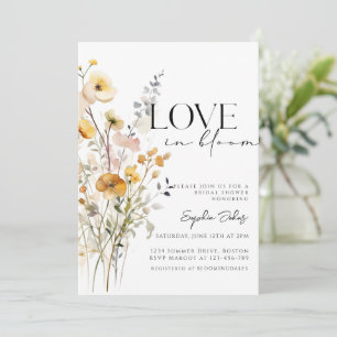 Love In Bloom Spring wildflower Bridal Shower Invi Invitation