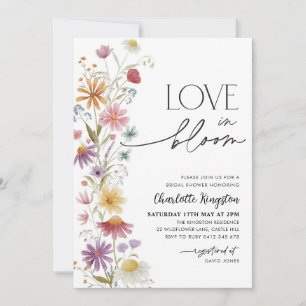 Love In Bloom Wildflower Bridal Shower Floral  Invitation