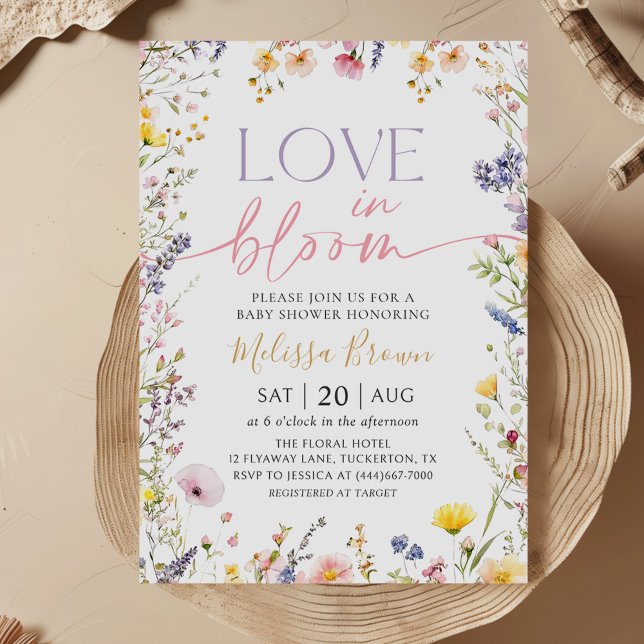 Love in Bloom Wildflower Bridal Shower Invitation (Creator Uploaded)