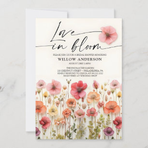 Love In Bloom, Wildflower Bridal Shower Invite