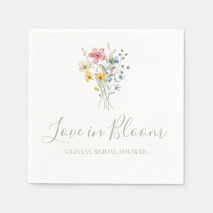 Love in Bloom Wildflower bridal shower Napkin