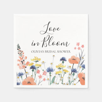 Love in Bloom Wildflower bridal shower Napkin
