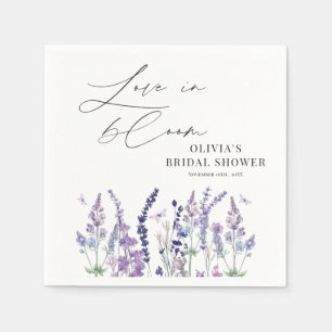 Love in Bloom Wildflower Bridal Shower Napkins