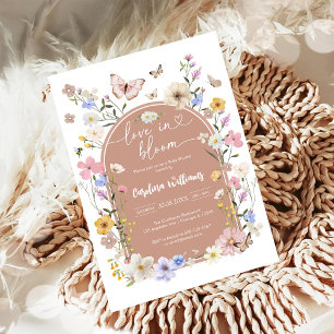 Love In Bloom Wildflower Butterfly Baby Shower Invitation