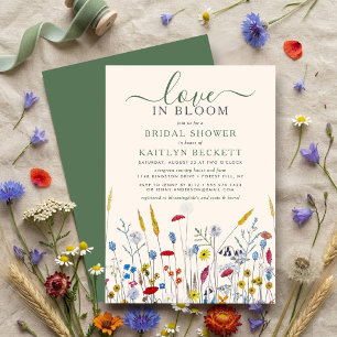 Love in Bloom Wildflower Meadow Bridal Shower Invitation