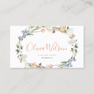 Love in bloom Wildflower  Place Card