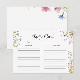 Love in Bloom Wildflower Recipe Cards