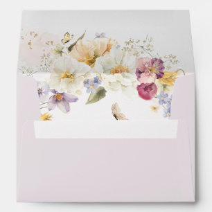Love in bloom Wildflower Rustic Bridal Shower  Envelope
