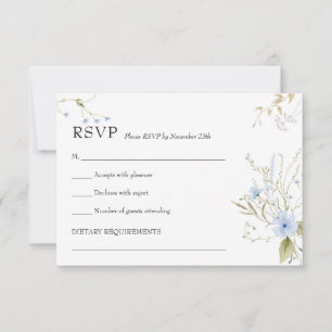 Love in bloom Wildflower Rustic rsvp card