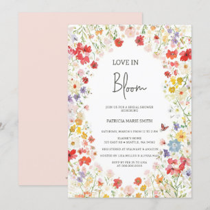 Love in Bloom Wildflowers Bridal Shower Invitation
