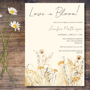 Love in Bloom Wildflowers Bridal Shower Invitation