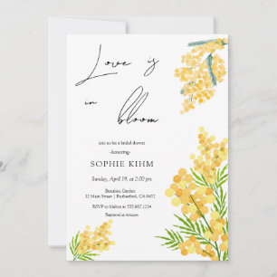 Love In Bloom Yellow Floral Bridal Shower  Invitation