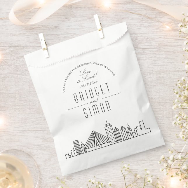 Love in Boston | Wedding Favour Bags (Clipped)