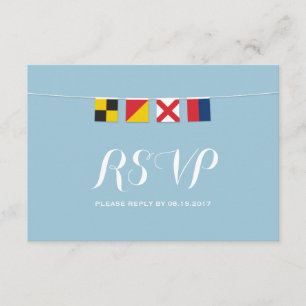 LOVE in Colourful Nautical Flags RSVP
