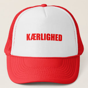 Love in Danish language. Kaerlighe Trucker Hat