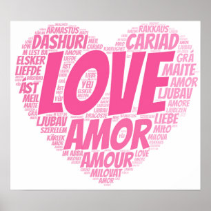 Love in different world languages poster