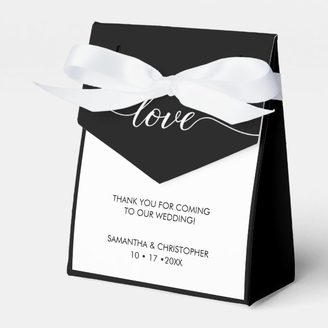 Love in Elegance: Personalised Wedding Favour Boxe Favour Box (Front Side)