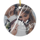 Love in Elegant Script | Two Photos with Heart