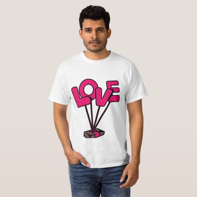 "Love in Every Stitch". love sticker t-shirt . (Front Full)