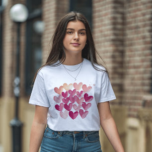 Love in Every Stitch   Pink Heart Valentine's  T-Shirt