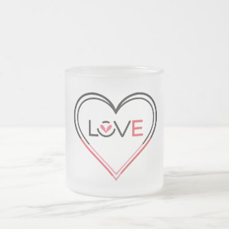 Love in Every Thread Frosted Glass Coffee Mug
