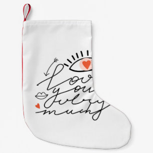 Love in Eyes: Vintage Romantic Beauty. Small Christmas Stocking