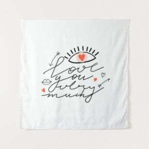 Love in Eyes: Vintage Romantic Beauty. Tapestry