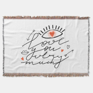 Love in Eyes: Vintage Romantic Beauty. Throw Blanket