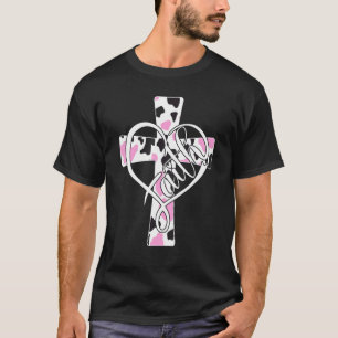 Love In Faith Christian Animal Tees Cow Print Cros