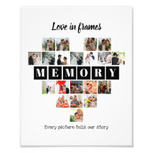 Love in Frames Heart 20 Photo Collage Romantic