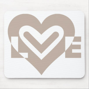 Love in Grey Mouse Mat