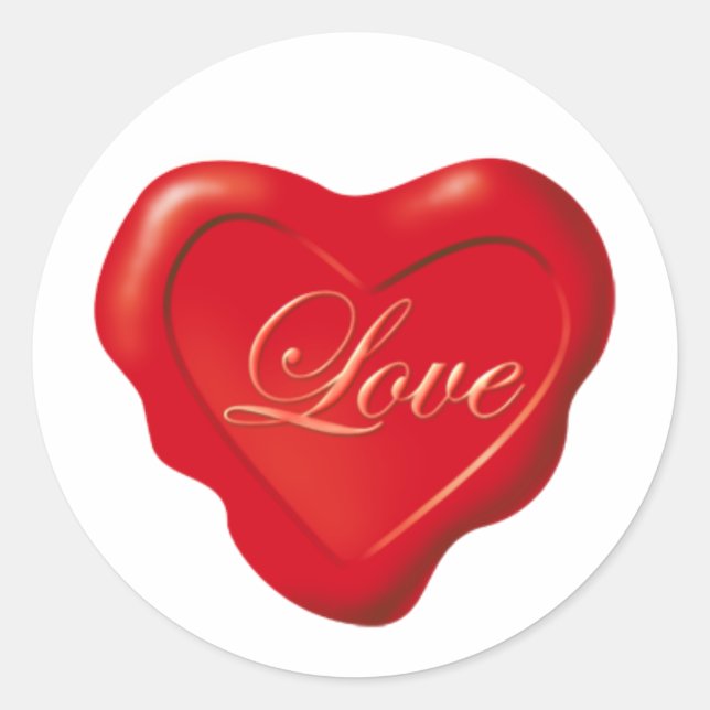Love in Heart Shaped Red Seal (Front)