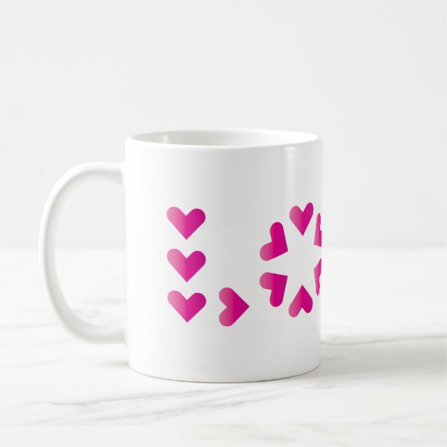 LOVE in hearts Coffee Mug (Left)