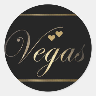 Love in Las Vegas Classic Round Sticker