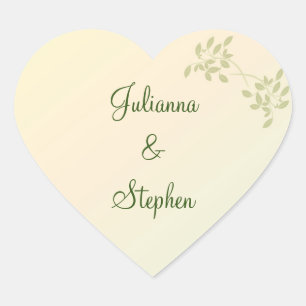 Love in Laurels Customised Heart Sticker