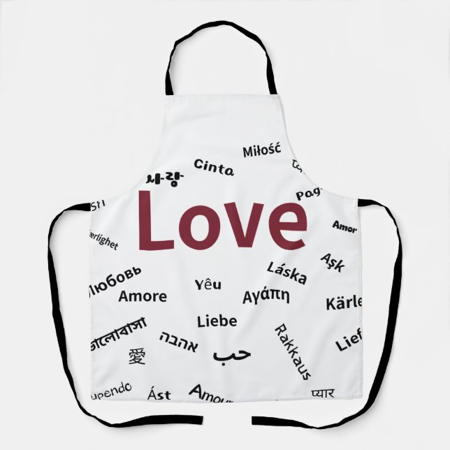 Love in Many Languages Apron  (Front)