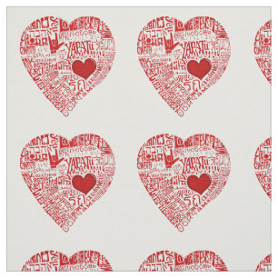 Love In Many Languages Fabric