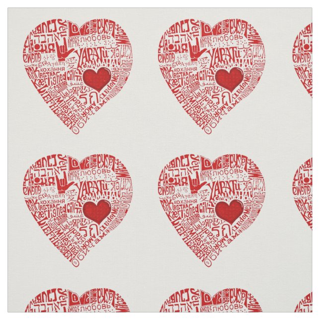 Love In Many Languages Fabric (Swatch)