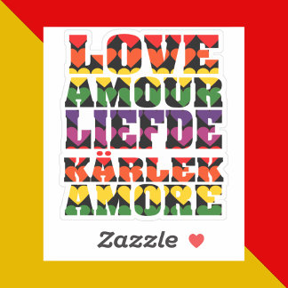 Love in Many Languages Hearts Rainbow Dark