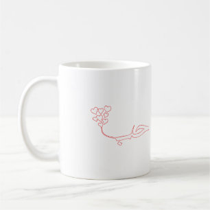 Love in modern arabic calligraphy coffee mug