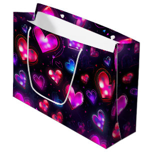 Love in Motion: Valentine's Day Hearts Large Gift Bag