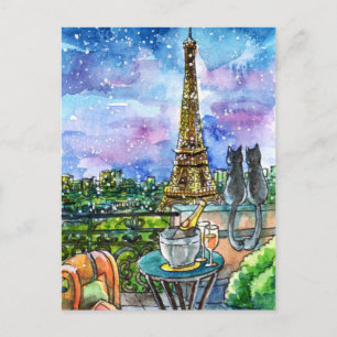 Love in Paris Postcard