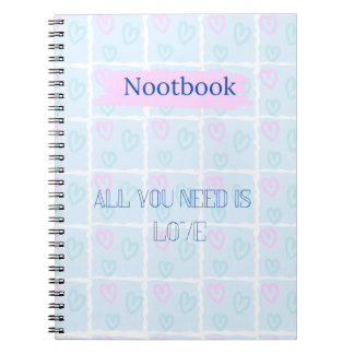 Love in pastel notebook