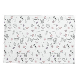 Love in Peris Bohemian Chic Floral Boho Girl Pillowcase