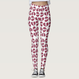 Love in Pieces Print Pattern Design Leggings