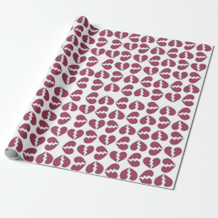 Love in Pieces Print Pattern Design Wrapping Paper