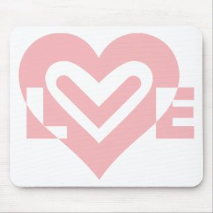 Love in Pink Mouse Mat