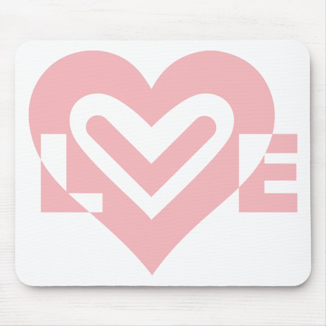 Love in Pink Mouse Mat (Front)