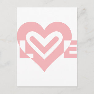 Love in Pink Postcard
